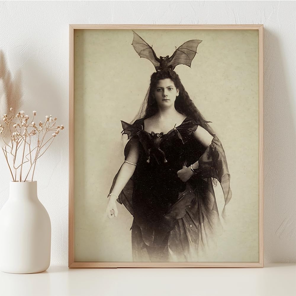 Amazon.com: Bat Girl 11x14 Framed Print – Gothic Art for Halloween